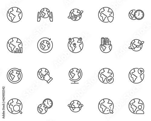 set of global icon, travel, world