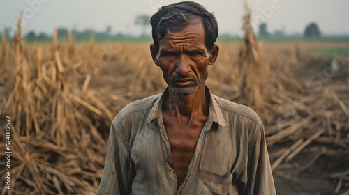 Farmer in a field get crop failure  © Lucianastudio