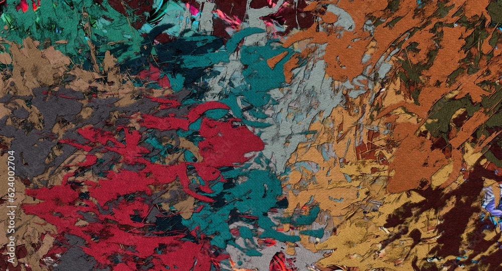 Abstract raster grunge background with blurred wavy smears of paint