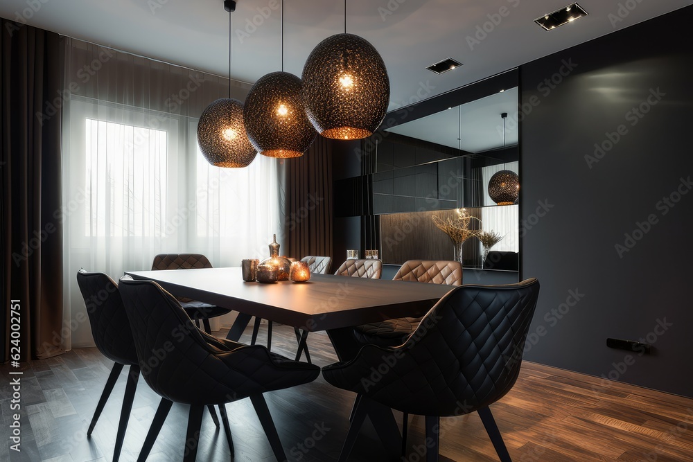 Dinning room interior design. Generate Ai Dinning room interior design. Generate Ai