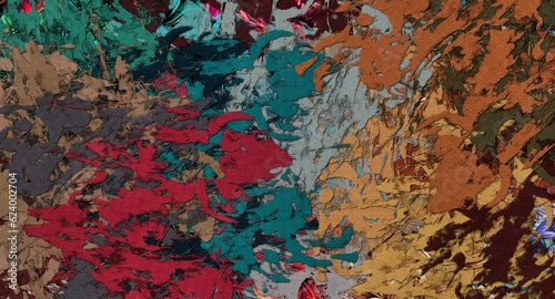 Obraz na płótnie Abstract raster grunge background with blurred wavy smears of paint w salonie
