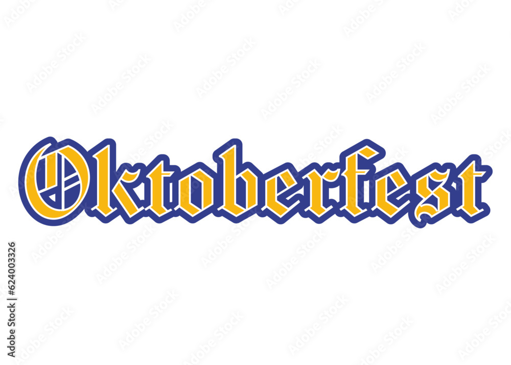 Logo festival de la cerveza alemana. Letras de la palabra Oktoberfest