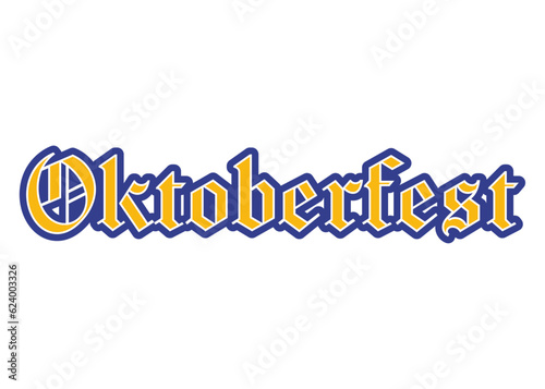 Logo festival de la cerveza alemana. Letras de la palabra Oktoberfest
