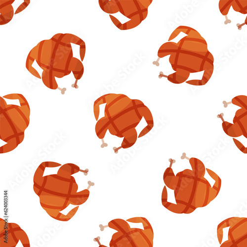 whole chicken bbq grill fry background pattern