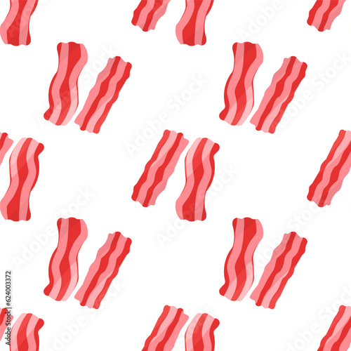 bacon slices fresh breakfast background textile pattern