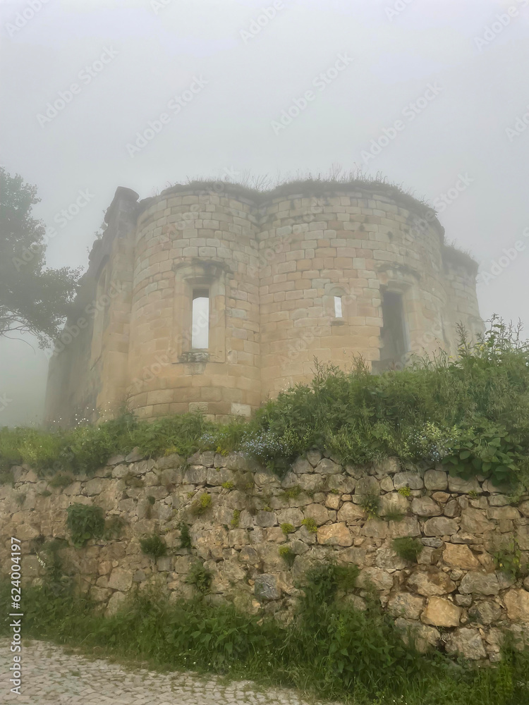 Santa Ruins in foggy weather, Gumushane, Turkey