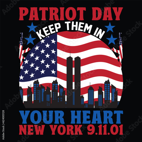 patriot day tshart design vector