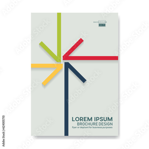 Arrows converging to form an asterisk. Convergence and meeting concept. Retro vector background and illustration.
