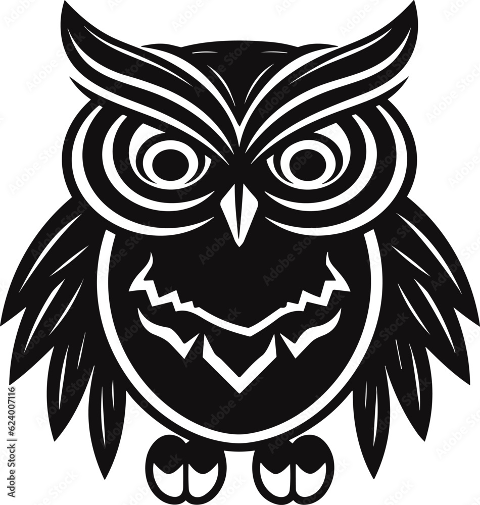 Obraz premium Illuminating the Night with an Owl's Graceful Presence