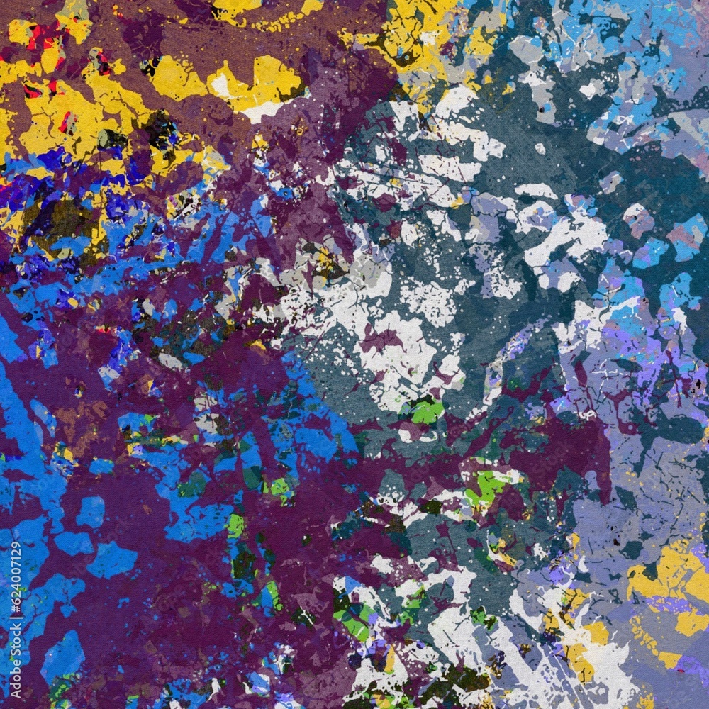 Abstract raster grunge background with blurred wavy smears of paint