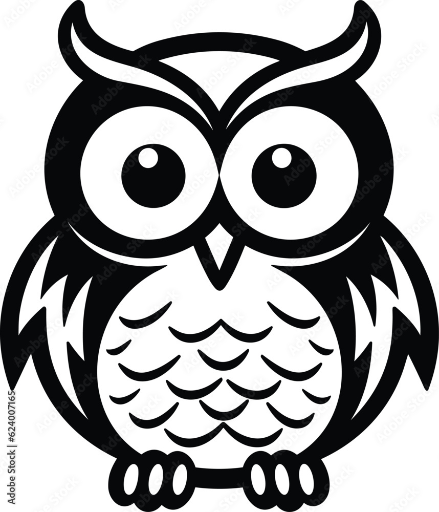 Fototapeta premium Illuminating the Night with an Owl's Graceful Presence