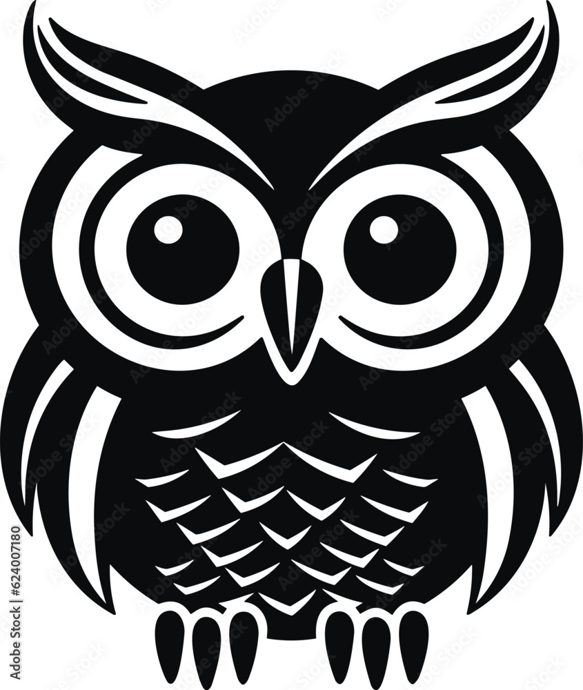 Fototapeta premium Illuminating the Night with an Owl's Graceful Presence