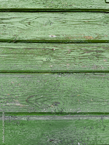 green paint on wood