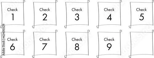 CHECK　数字のアイコン（ラベル）