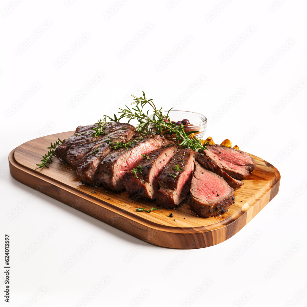 delicious stake on a white plate delicious stake on a white plate