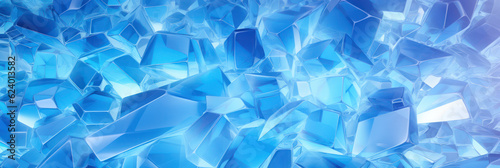 Minimalistic blue ice texture with delicate geometric shapes