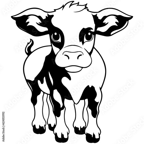 Wallpaper Mural Cow head pixel perfect linear icon. Animal concept Torontodigital.ca