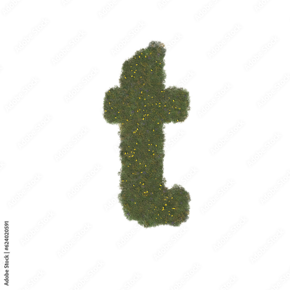 alphabet, letter, grass shape letter,  t