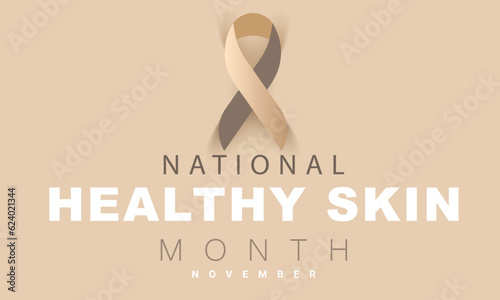 National healthy skin month. background, banner, card, poster, template. Vector illustration.
