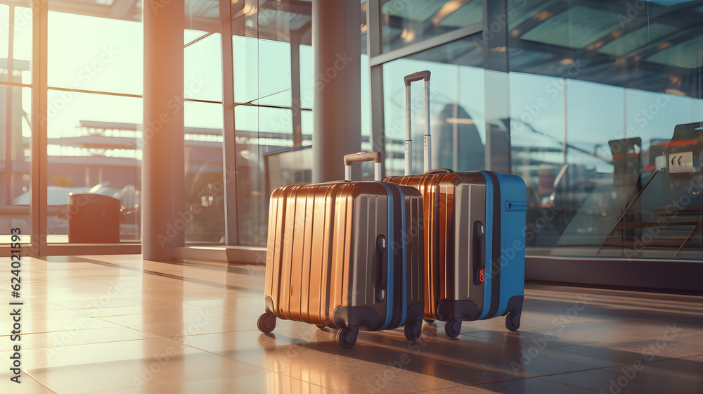 Suitcases in airport