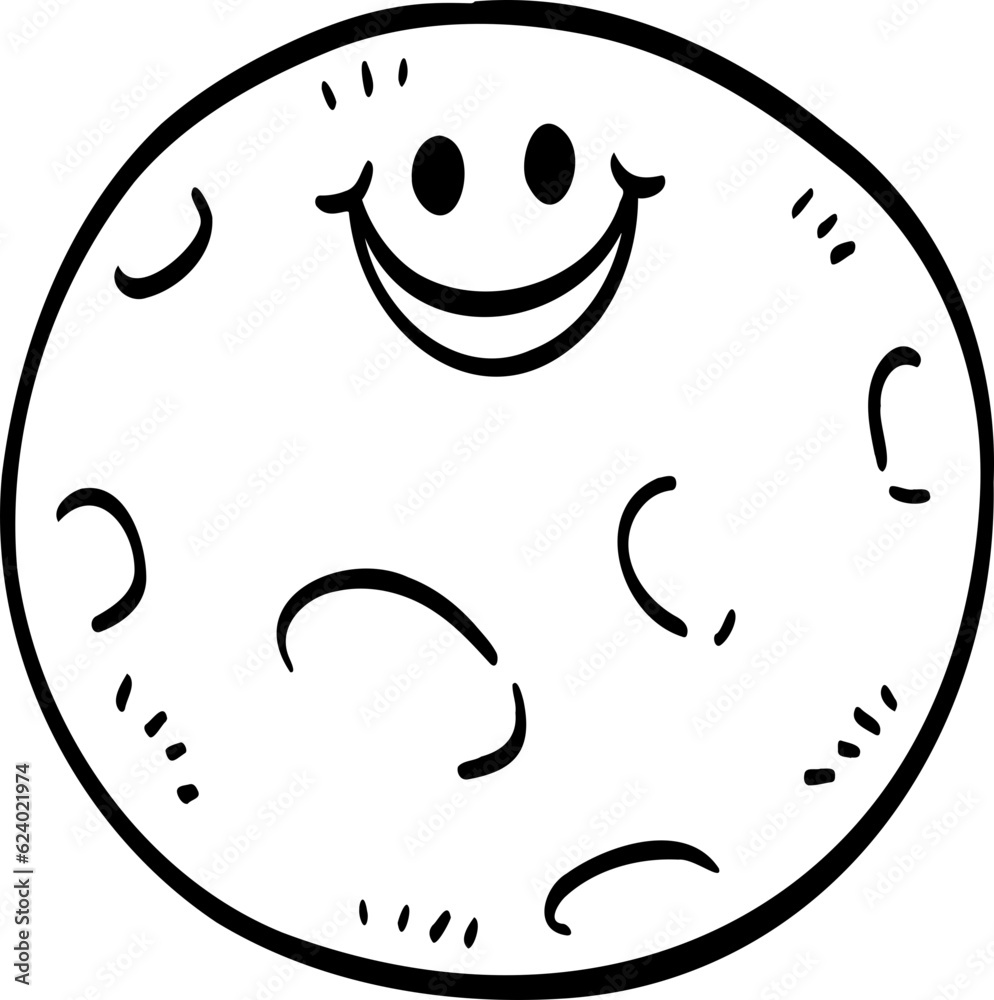 hand drawn abstract Moon illustration. hand drawn abstract Moon illustration.