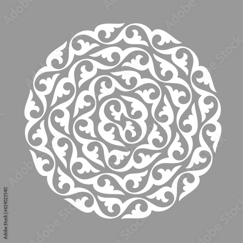 Circular pattern in arabesque style. Mandala.