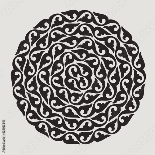 Circular pattern in arabesque style. Mandala.
