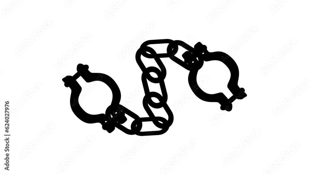 Naklejka premium shackles silhouette