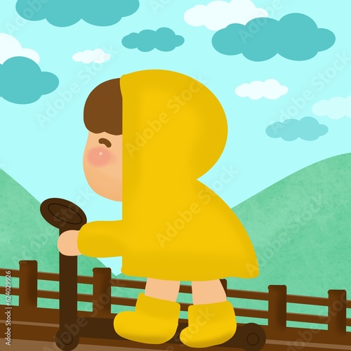 child playing in the park