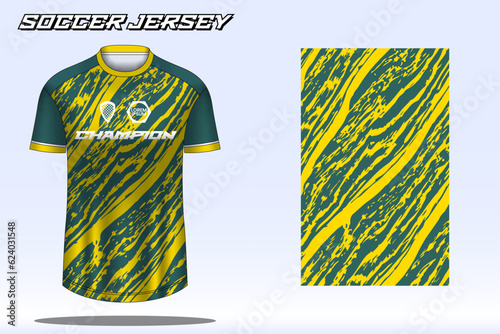 Soccer jersey sport shirt design template