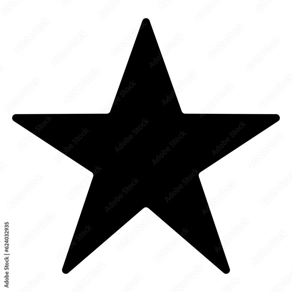 Star icon illustration, black on white background Star icon illustration, black on white background