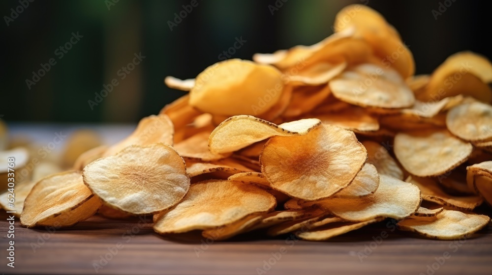 Potato chips, lightness and thinness. Generative AI