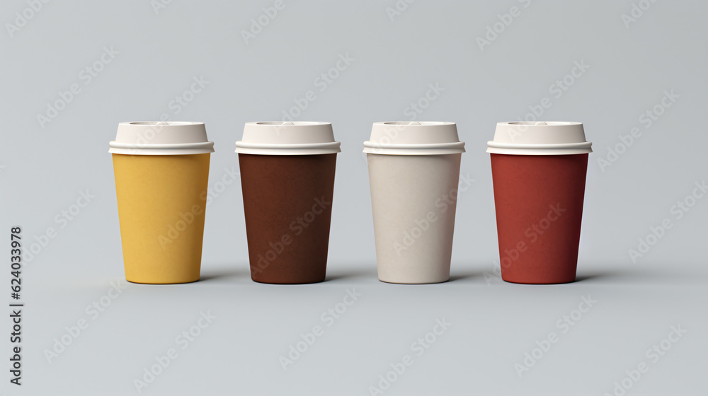 3D Render: Reusable and recyclable coffee cups
Generative AI 3D Render: Reusable and recyclable coffee cups
Generative AI