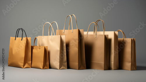 3D Render: Reusable and recyclable shopping bag. Generative AI