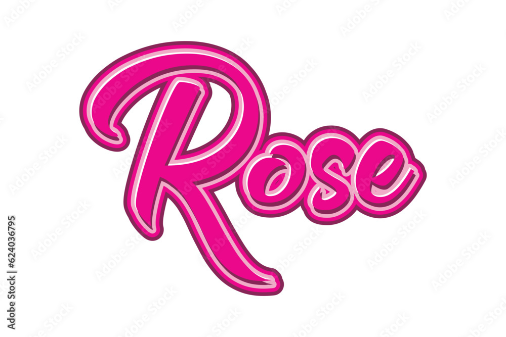 Rose. Vector lettering for banner, poster, flyer, brochure Rose. Vector lettering for banner, poster, flyer, brochure