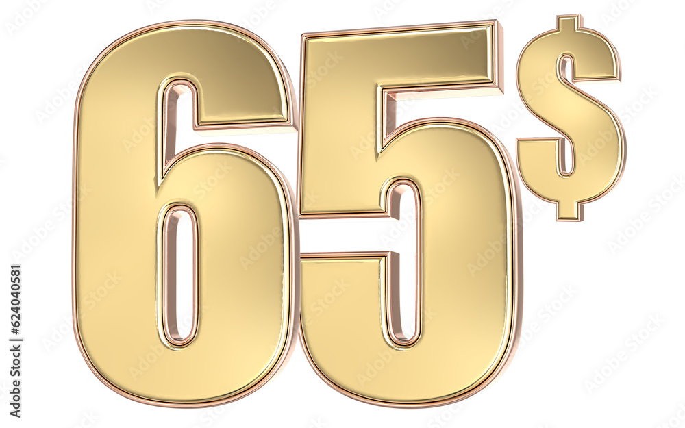 Obraz premium Number 3D Gold 