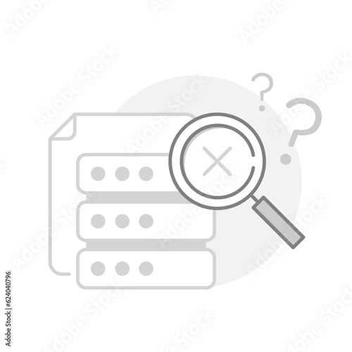 data not found on server concept illustration flat design vector eps10. modern graphic element for landing page, empty state ui, infographic, icon