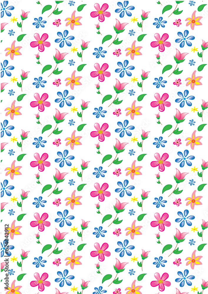Floral Pattern Design with White background Floral Pattern Design with White background