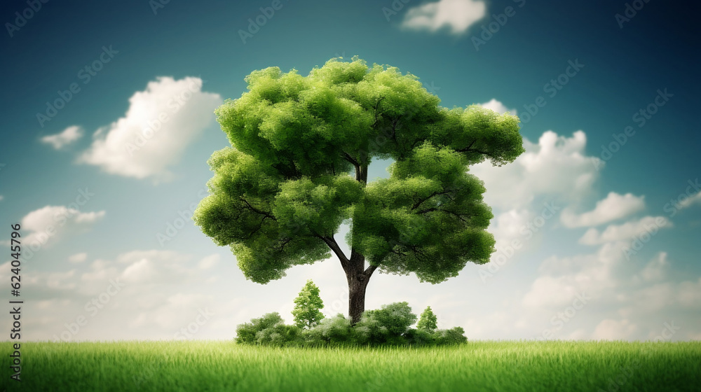 CO2 reducing icon with tree on greenery background for decrease CO2 , carbon footprint and carbon credit to limit global warming from climate change, Bio Circular Green Economy concept, Generative Ai CO2 reducing icon with tree on greenery background for decrease CO2 , carbon footprint and carbon credit to limit global warming from climate change, Bio Circular Green Economy concept, Generative Ai