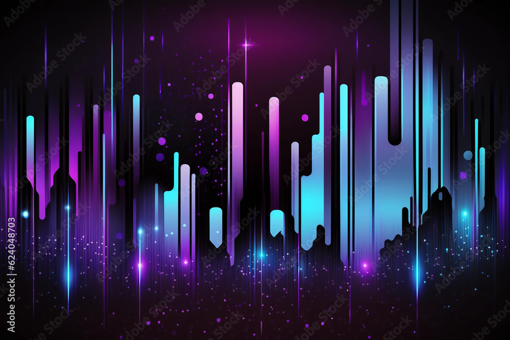 Abstract purple neon technology background