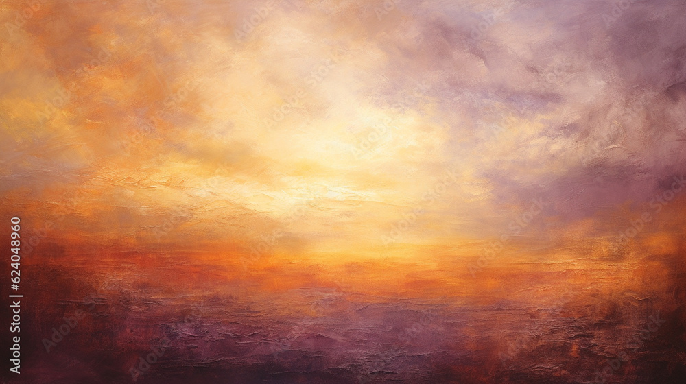 Fiery sunset with rich, textured hues, colorful art, multicolored oil art texture pictures Generative AI