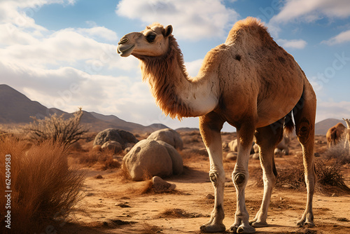camel in the desert. Generative AI. © Fahad