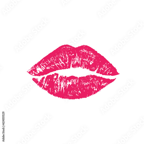 Lip Kiss.Lip Kiss Printable Illustration Isolated on white background.