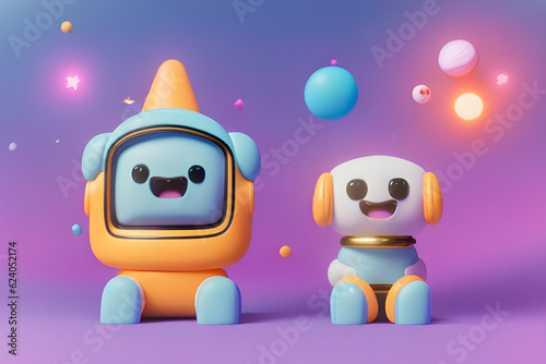 alien in space, cute animal friend character wearing a spacesuit in outer space.
Generative AI