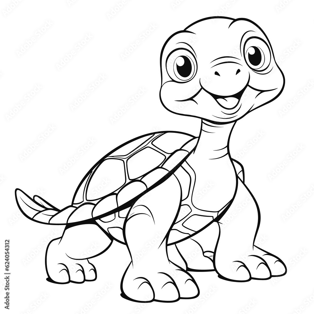 Fototapeta premium Turtle coloring pages Png animals