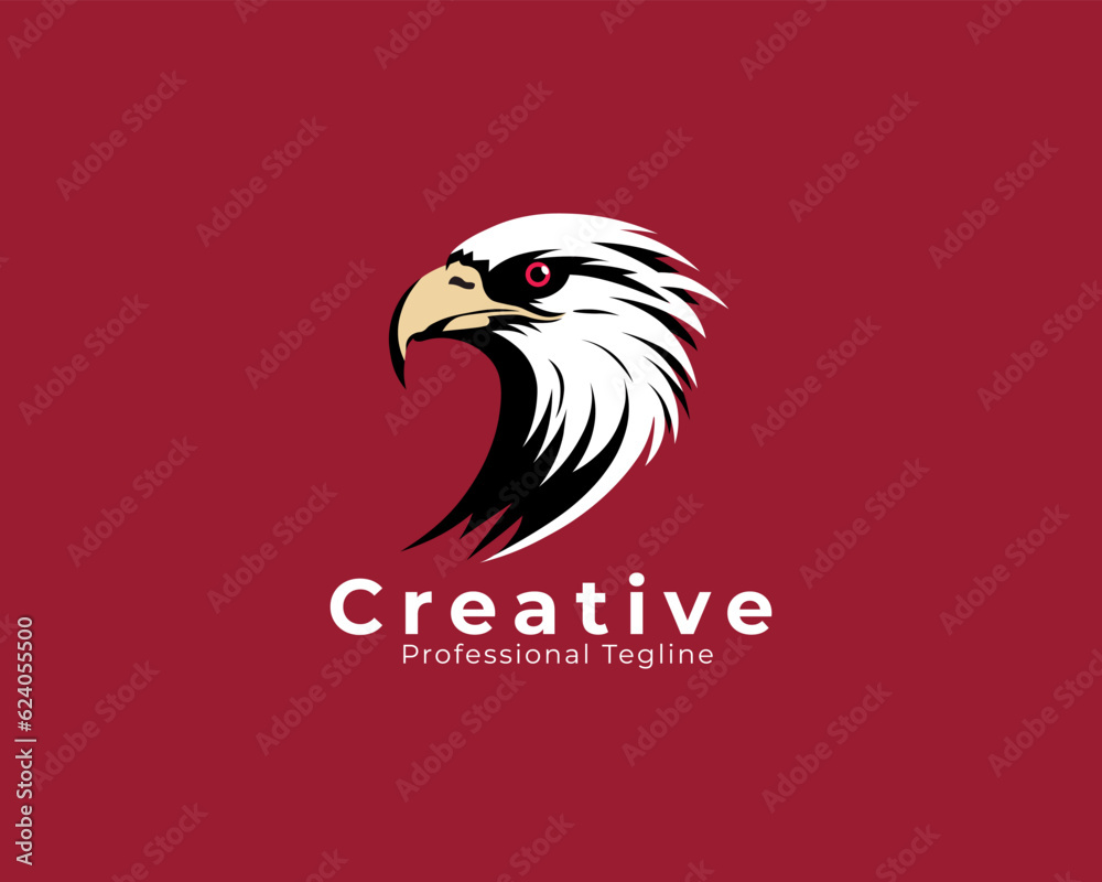 Fototapeta premium eagle Head logo, falcon head logo template vector eps file