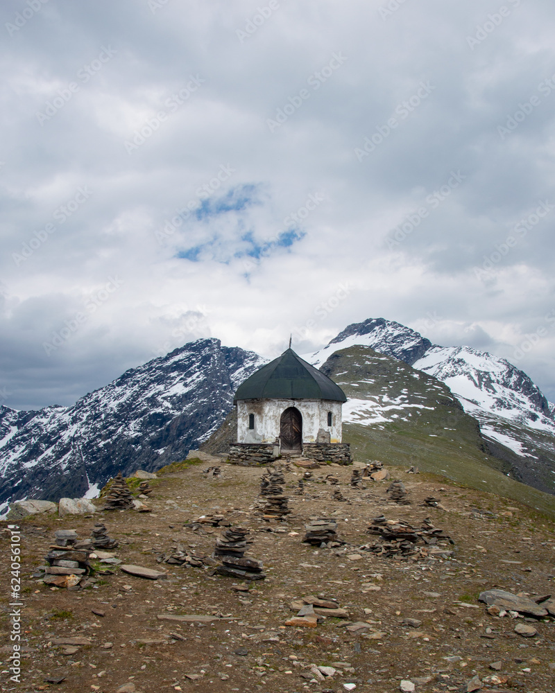 Chappel in mountains