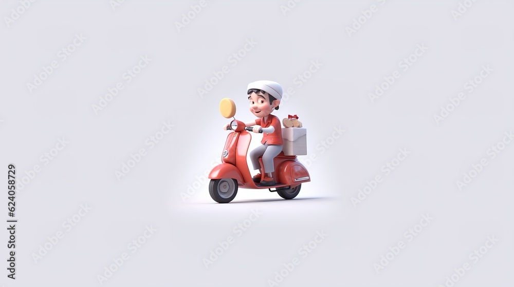 Delivery man concept, online order tracking, delivery home and office.illustration Delivery man concept, online order tracking, delivery home and office.illustration