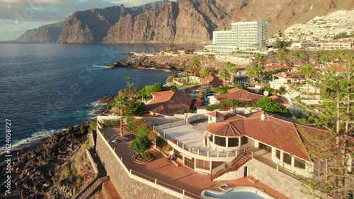 Aerial view of the Los Gigantes on Tenerife island, Spain. photo