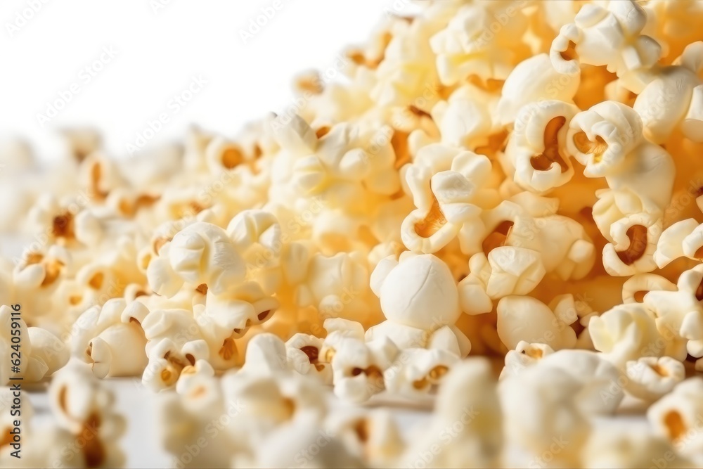 A large stack of popcorn snacks, piled up in abundance A large stack of popcorn snacks, piled up in abundance